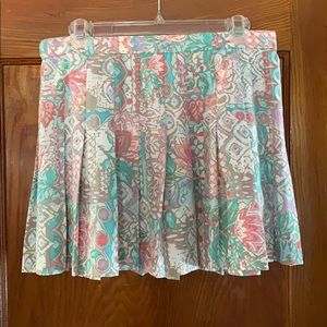 GORGEOUS VINTAGE PLEATED FORAL SKIRT
